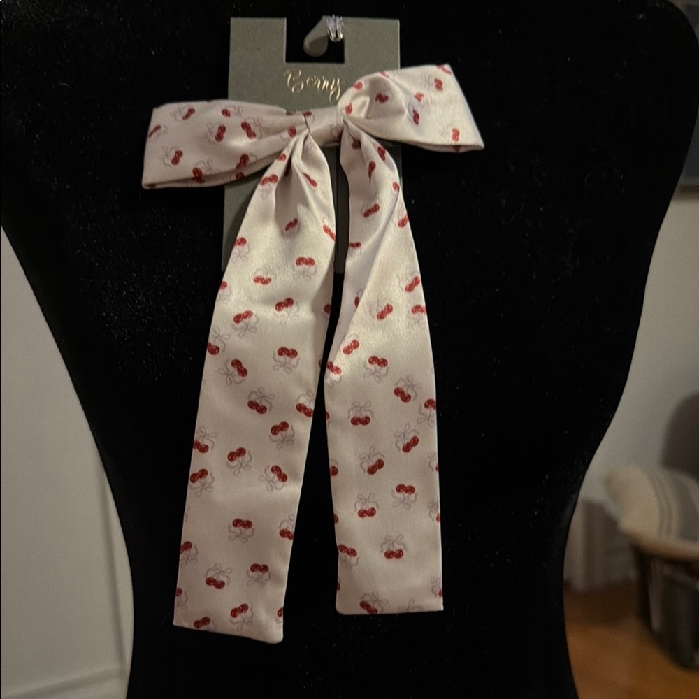 Nordstrom Cherry Print Hair Bow B7